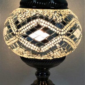 White Turkish Mosaic Lamp