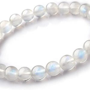 Crystal Bead Bracelet Rainbow Moonstone 10mm