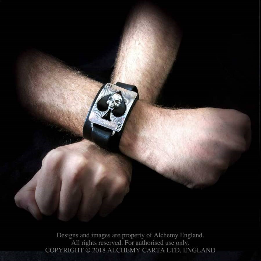 Alchemy Pewter Bracelet: Ace of Dead Spades - Image 2