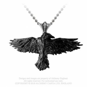 Alchemy Black Raven Pewter Pendant