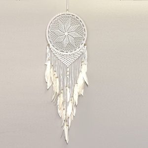 Dreamcatcher Crochet Macramé Star White