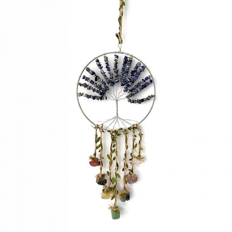 Crystal Tree Of Life Dreamcatcher - Lapis Lazuli