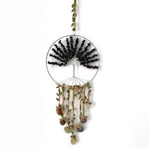 Crystal Tree Of Life Dreamcatcher - Onyx
