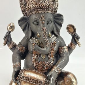 Ganesh with Drum Figurine