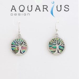 Paua Tree Of Life Earring