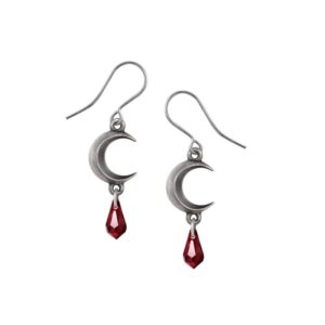 Alchemy Tears Of The Moon Pewter Earrings- Hunters Tear