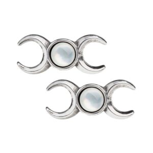 Alchemy Triple Goddess Pewter Earrings