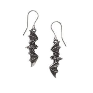 Alchemy Nightlight Bat Pewter Earrings