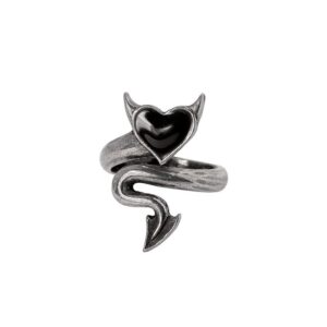 Alchemy Devil Heart Pewter Ring