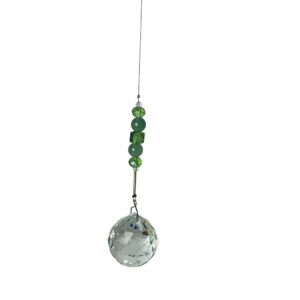 Aurora Crystal Suncatcher with Aventurine Good Luck