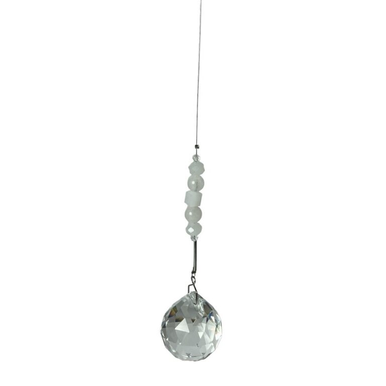 Aurora Crystal Suncatcher with Clear Quartz Master Healer