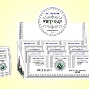 Ayurvedic Backflow Cones- White Sage