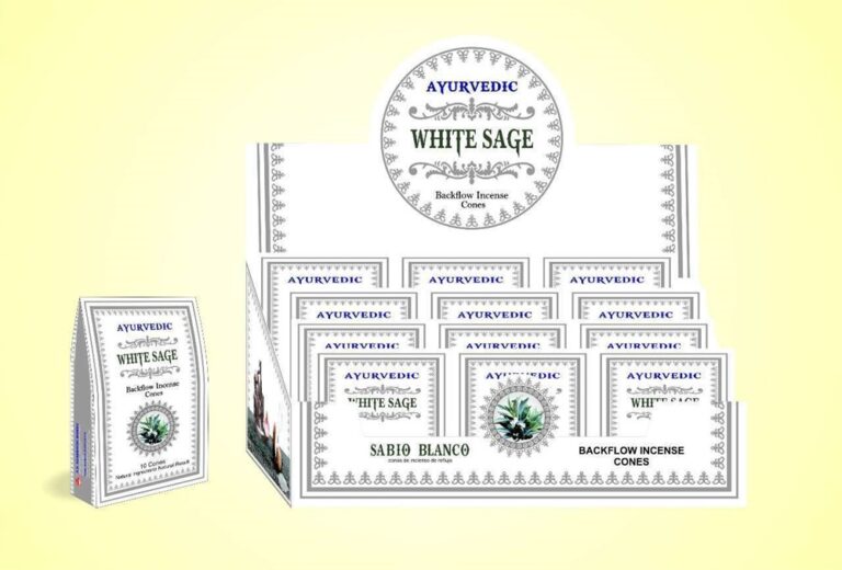 Ayurvedic Backflow Cones- White Sage