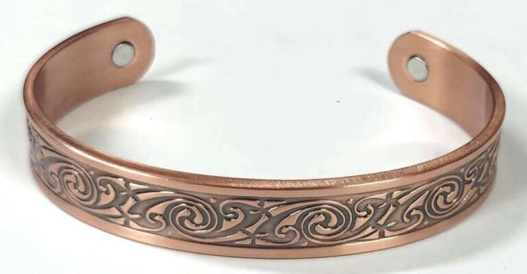 Magnetic Copper Bangle Koru