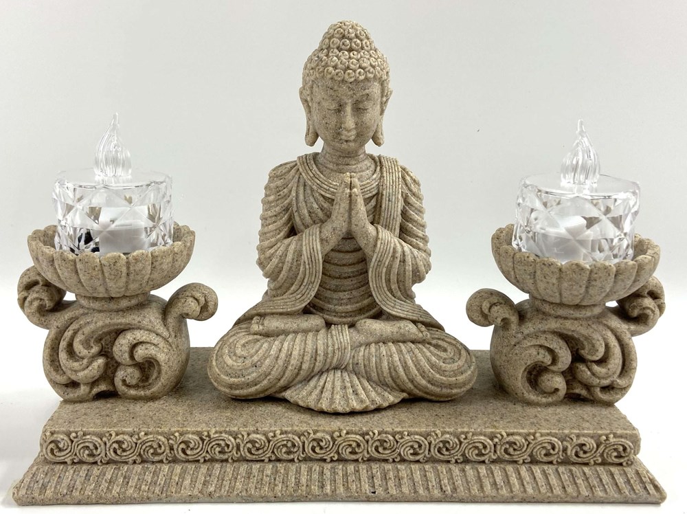 Praying Buddha Candle Holder