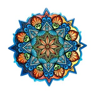 Large Ceramic Sacred Mandala Plaque