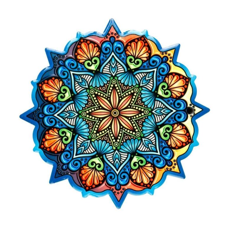 Large Ceramic Sacred Mandala Plaque