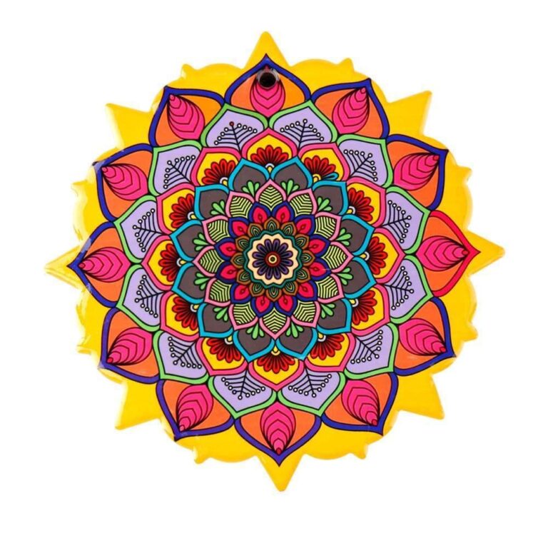 Large Ceramic Sacred Mandala Plaque