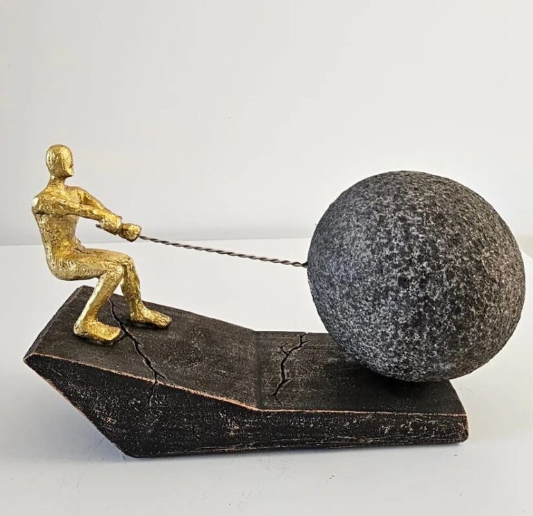 Man Pulling Large Weight
