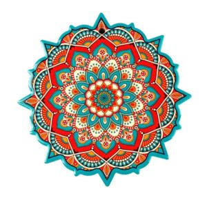 Large Ceramic Sacred Mandala Plaque