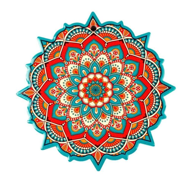 Large Ceramic Sacred Mandala Plaque