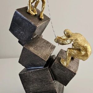 3 Men on Cubes