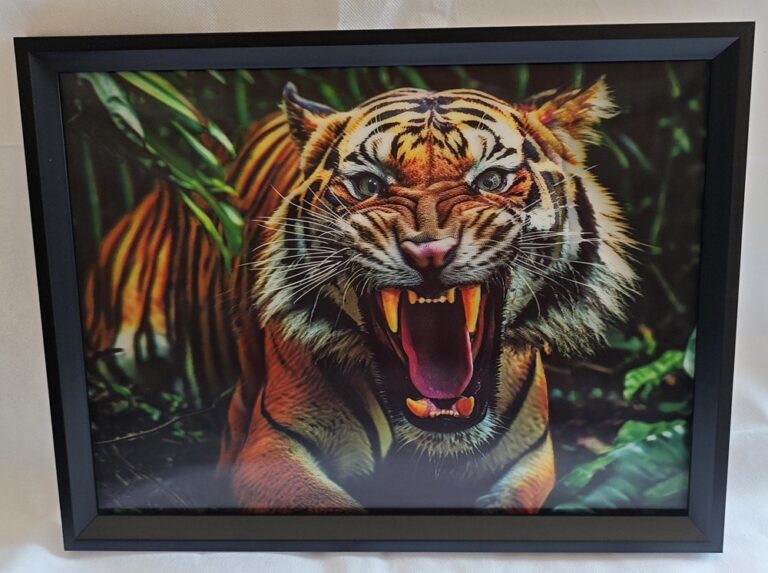 3D Art Tiger Leaping