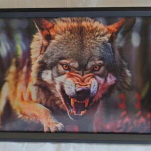 3D Art Wolf Leaping