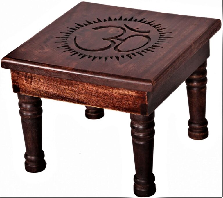 Altar Table Om Dark Mango Wood