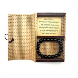 Crystal Bracelet Black Obsidian 10mm
