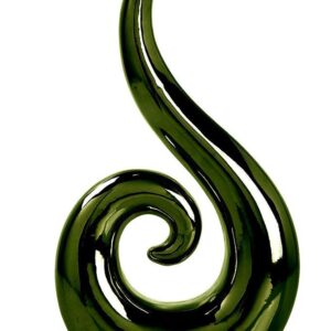 Green Ceramic Koru 13cm