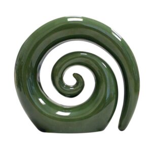 Green Ceramic Swirl Koru