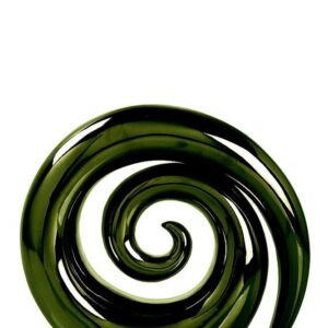 Green Ceramic Swirl Koru 11cm