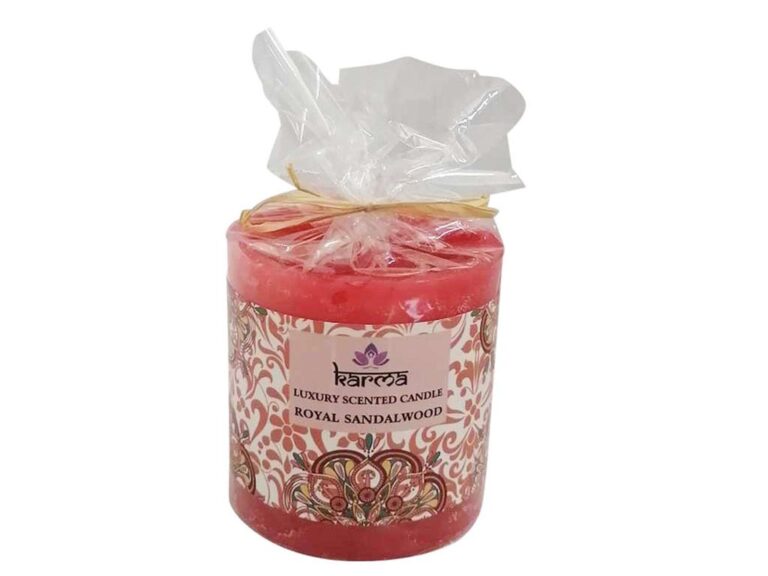 An image of a Royal sandalwood pillar candle by Karma