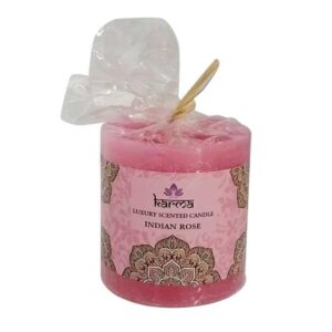Karma Luxury Scented Pillar Candle - Indian Rose