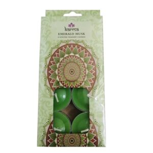 Karma Luxury Scented Tealight Candles Emerald Musk