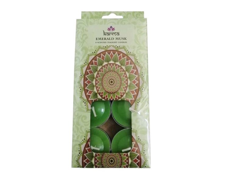 Karma Luxury Scented Tealight Candles Emerald Musk