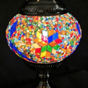 Rainbow Mosaic Turkish Lamp