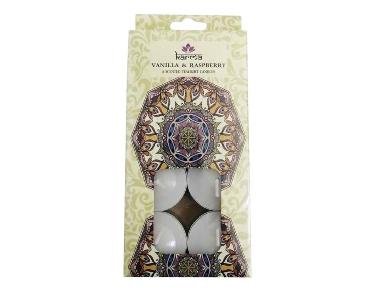 Karma Luxury Scented Tealight Candles- Vanilla Raspberry