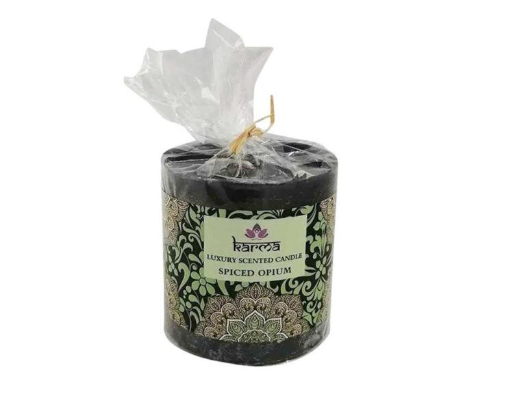 Karma Luxury Scented Pillar Candle - Spiced Opium