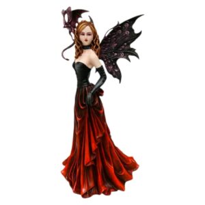 Fairy In Red With Dragon