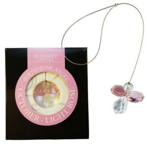 Eternity Crystals Birthstone Suncatcher October-Rose Quartz