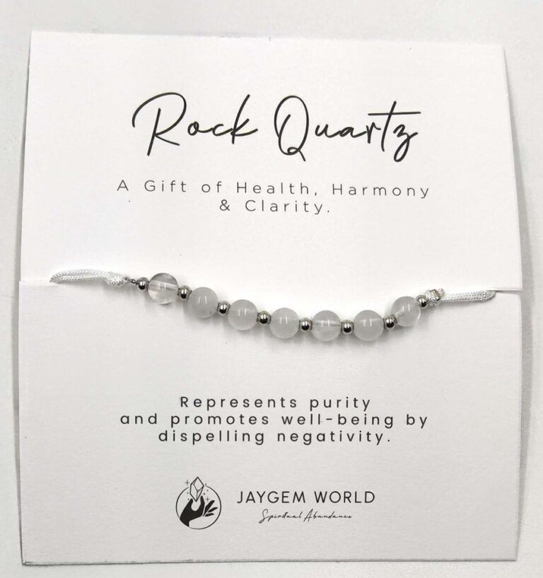 Gemstone Bead Bracelets Clear Quartz
