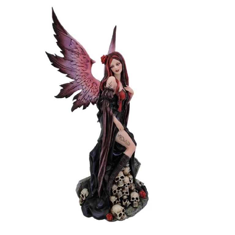 Gothic Girl on Skulls