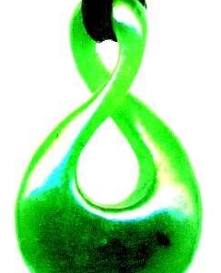 Greenstone Pendant Twist 25mm