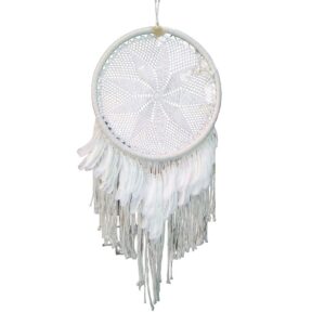 White Boho Dreamcatcher 50cm