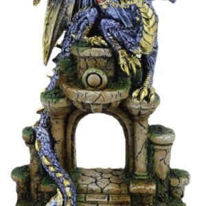 Blue Dragon On Castle Door
