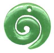 Greenstone Pendant Koru 20mm
