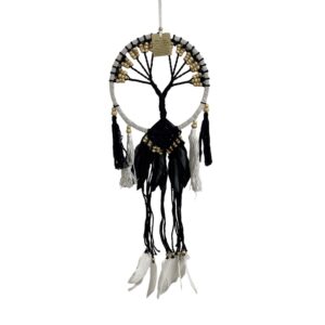 Black And White Tree Of Life Dreamcatcher