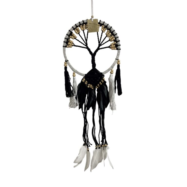 Black And White Tree Of Life Dreamcatcher